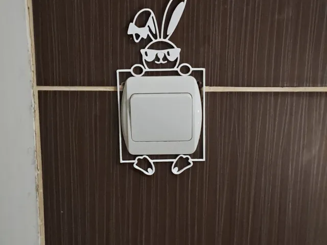 Bunny girly lamp switch decoration