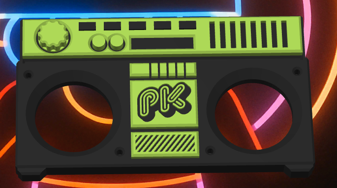 Painted boombox face plate