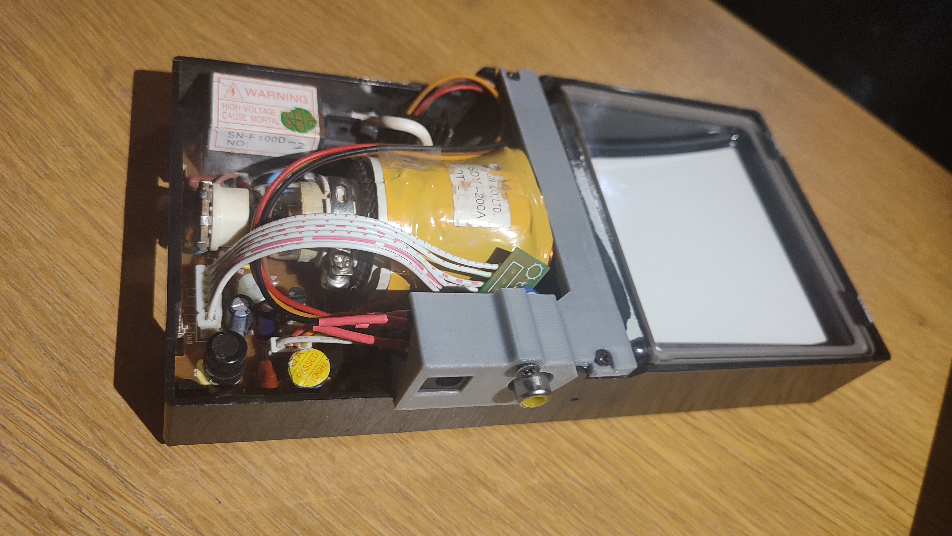 Flat 4'' CRT connector mount