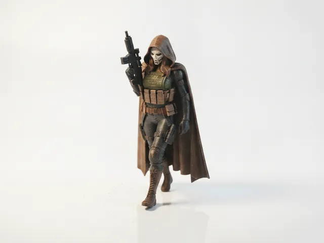 Mercenary Lady Tactical Figurine 3D Printable