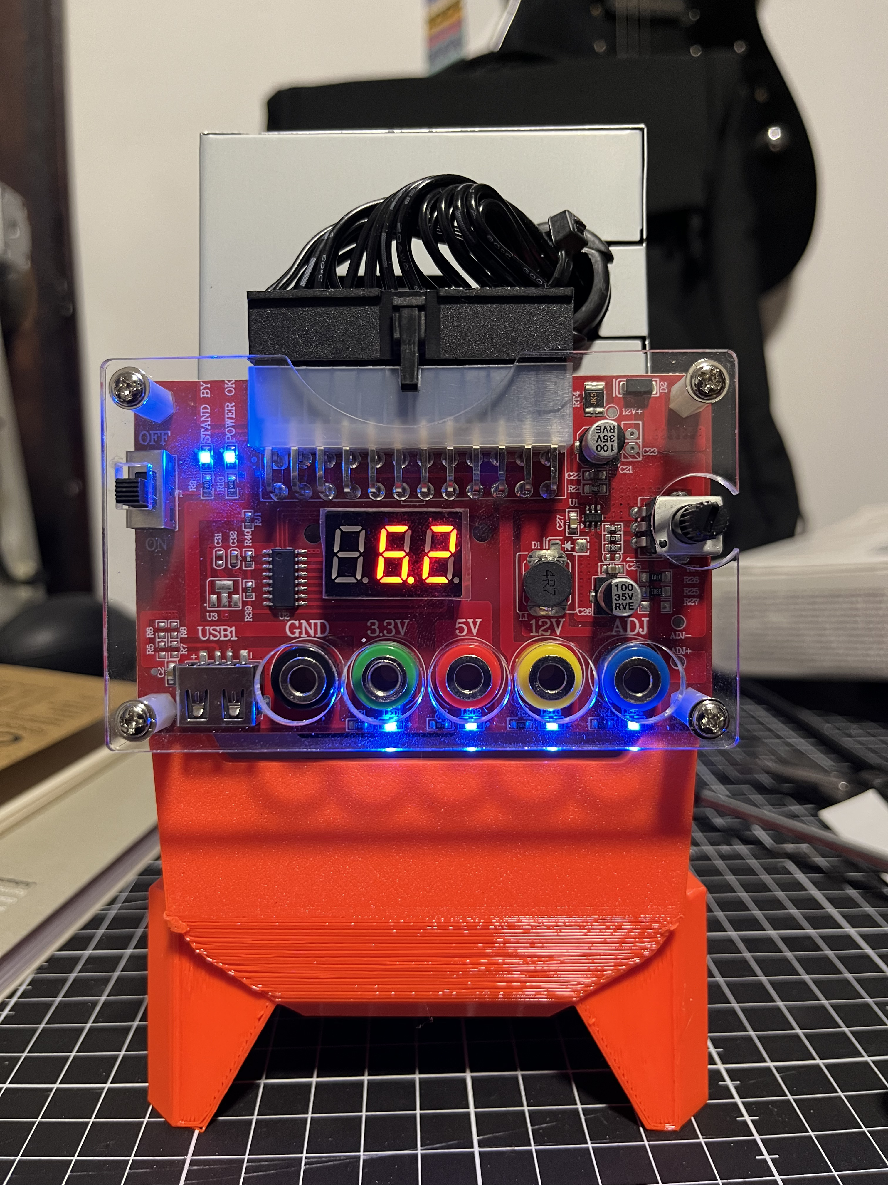 Minimal enclosure for an ATX power supply project