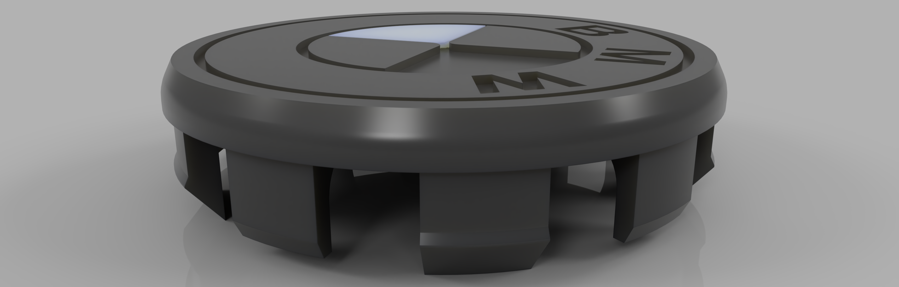 BMW 68mm wheel cap with integrated removable supports