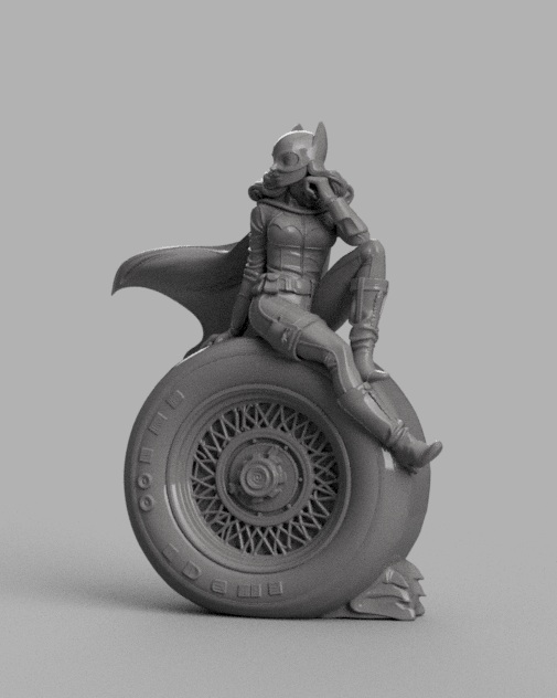 Batwoman on Wheel