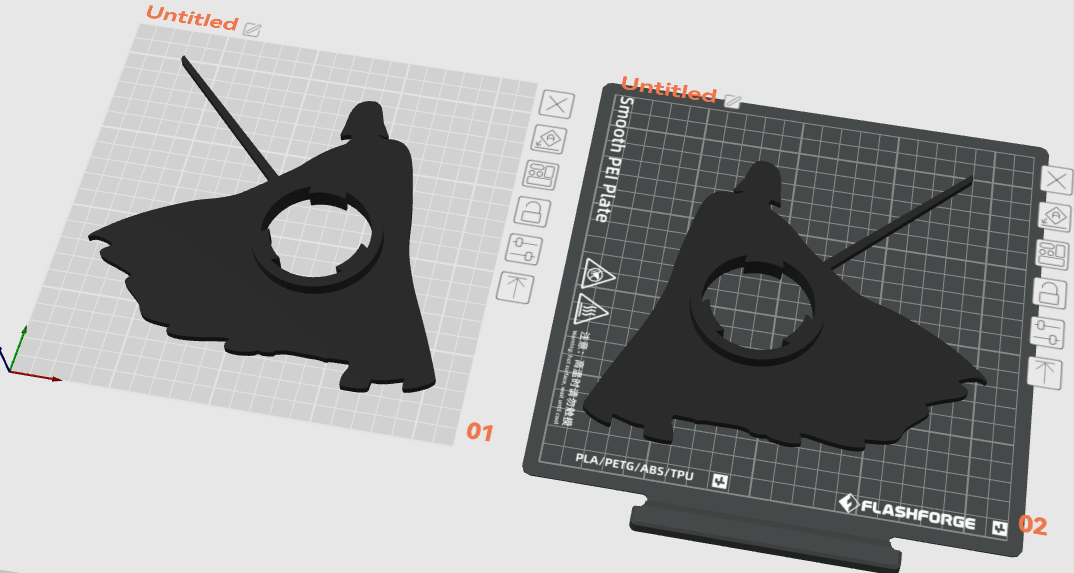 Darth Vader AD5X spool adapter Design 4