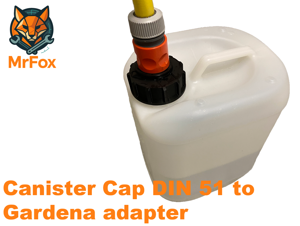 Canister Cap DIN 51 to Gardena adapter