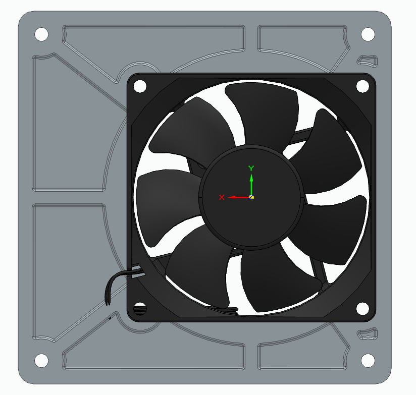 80mm Fan Offset Adapter to 120mm case.