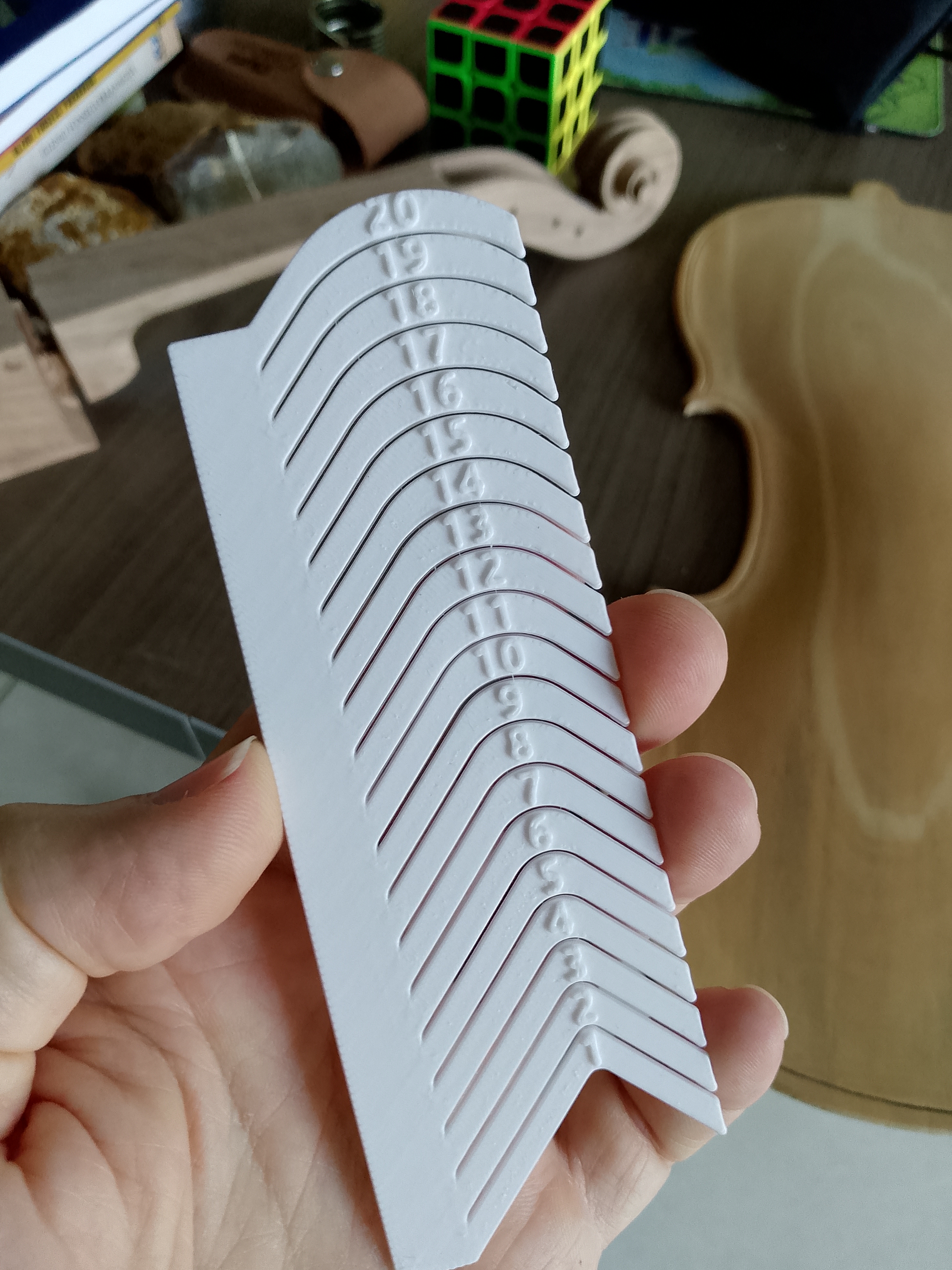 Radii gauge (rounded corners) internal-external 1-20mm