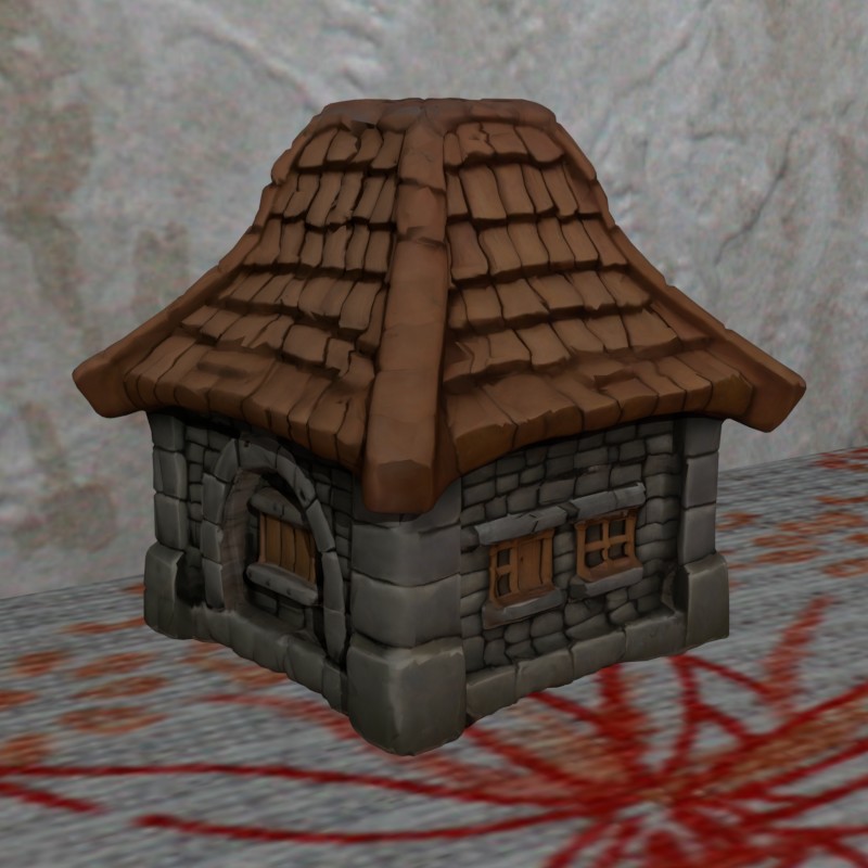 Medival Stone shelter TTRPG detailed