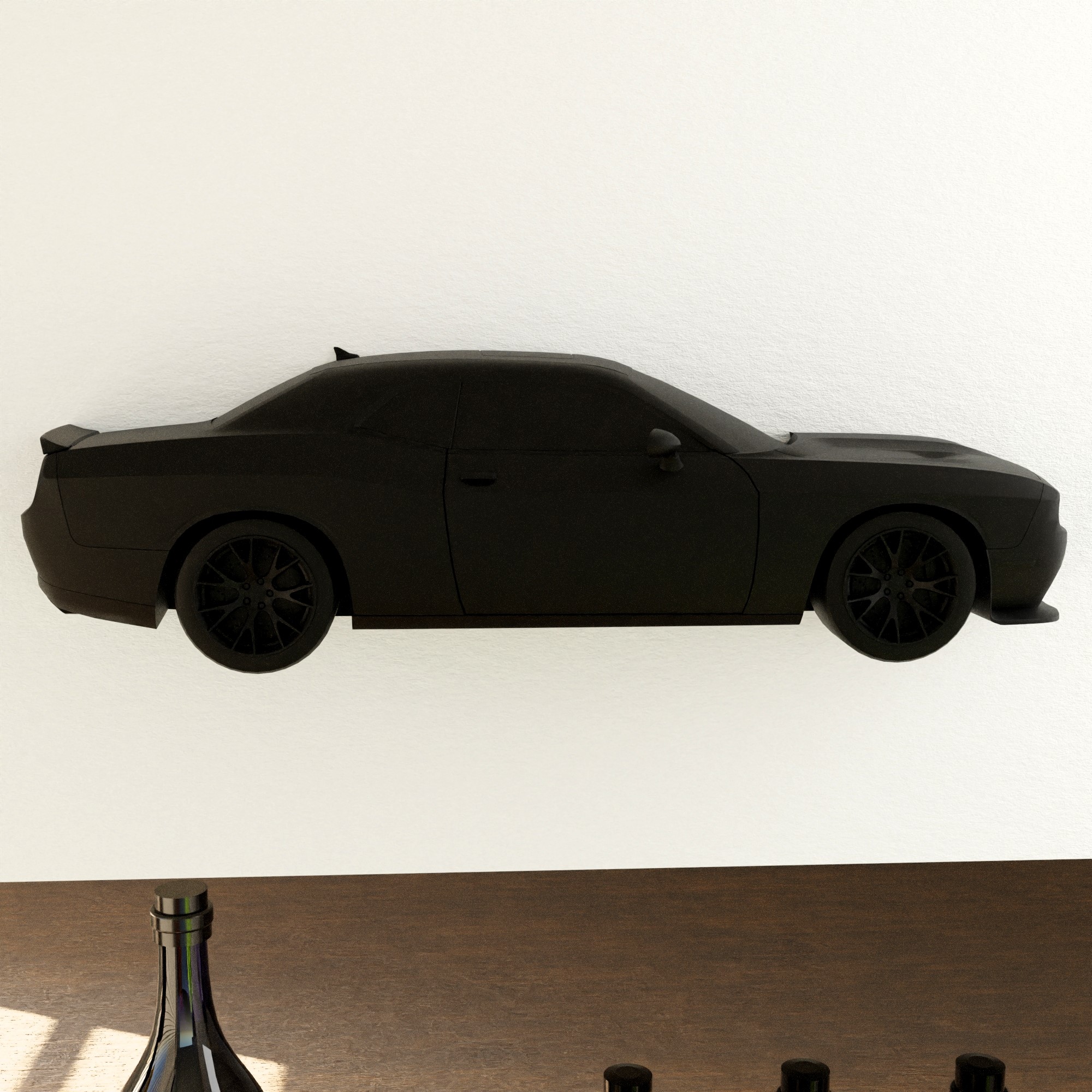 Miniatura 4 do modelo 3D Dodge Challenger Hellcat Wall-mounted