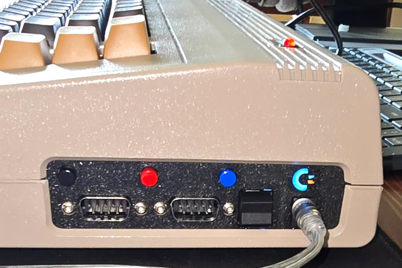 Side Panel for Commodore 64 Ultimate w/logo and recessed switches