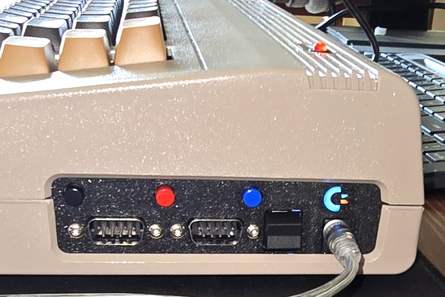Side Panel for Commodore 64 Ultimate w/logo and recessed switches