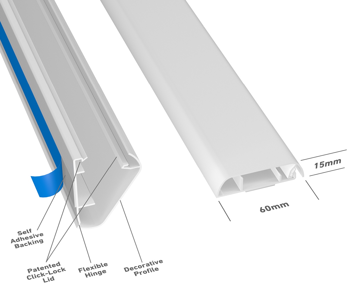 D-Line 60x15 TV Trunking Cap