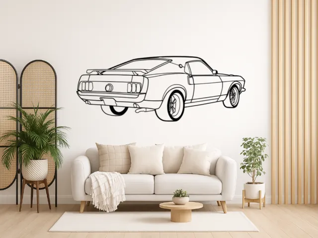 WallArt - Ford Mustang Mach 1 1969