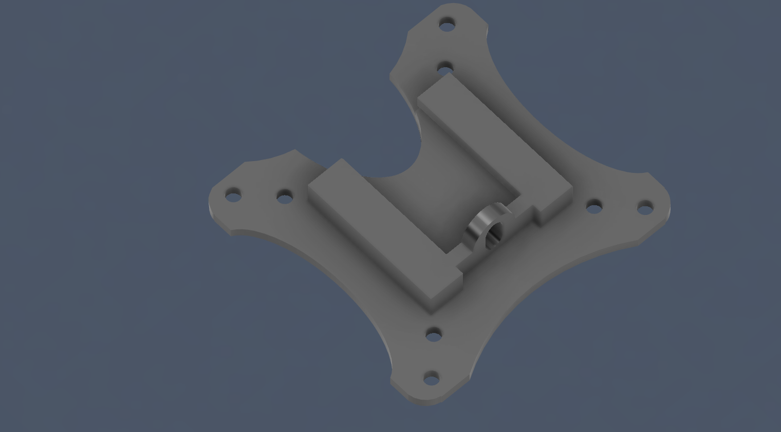 VESA mounting plate replacement with 100mm x 100mm & 75mm x 75mm mounting holes. 3D model