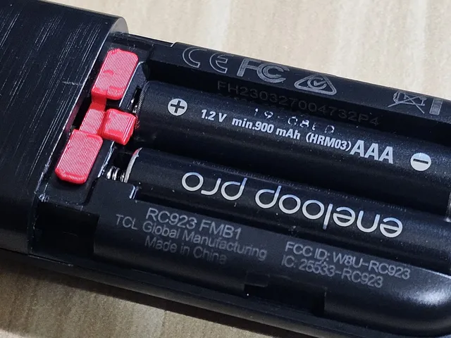 TCL RC923 TV Remote battery door fix