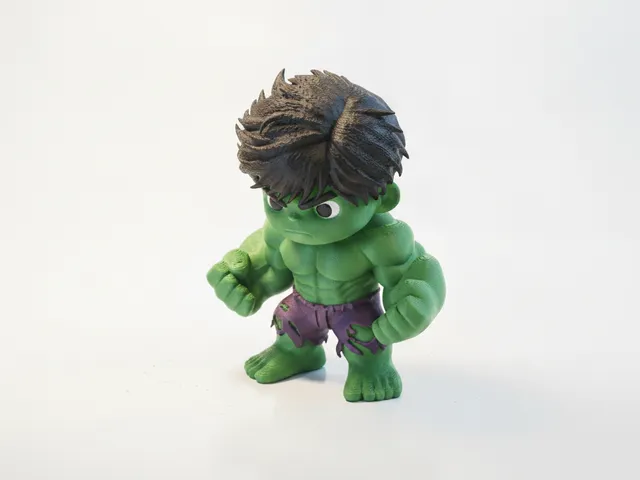 Chibi Hulk Figurine Cute Collectible 3D Printable