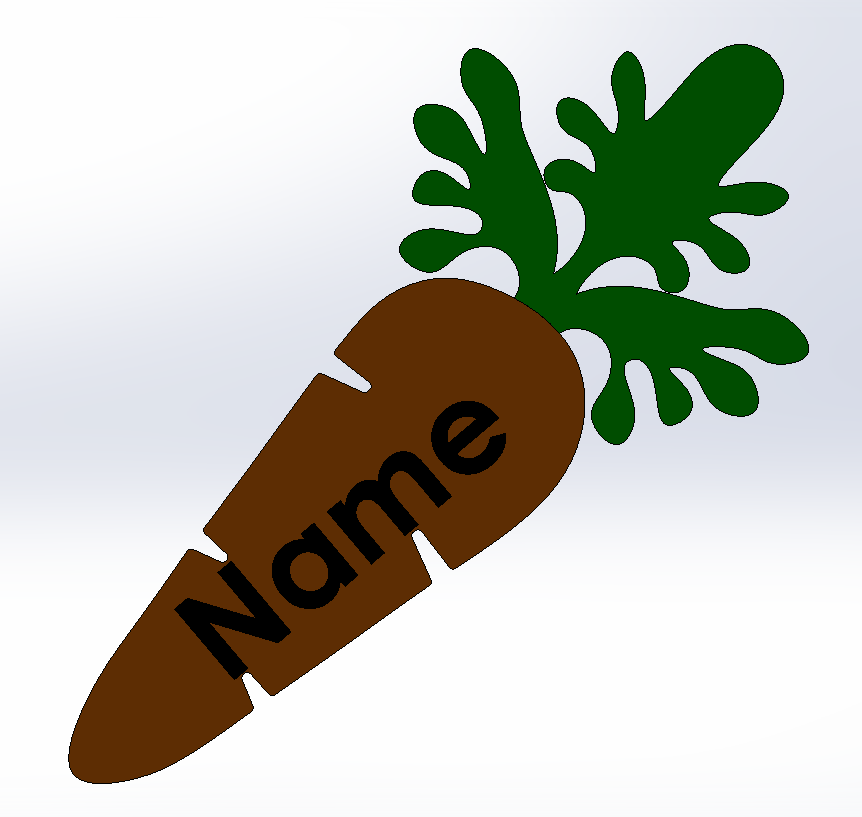 Carrot Easter Basket Name Tag — miniatura 3