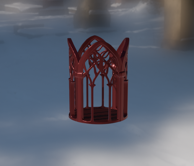 Miniatura 4 do modelo 3D Gothic Window Can Holder