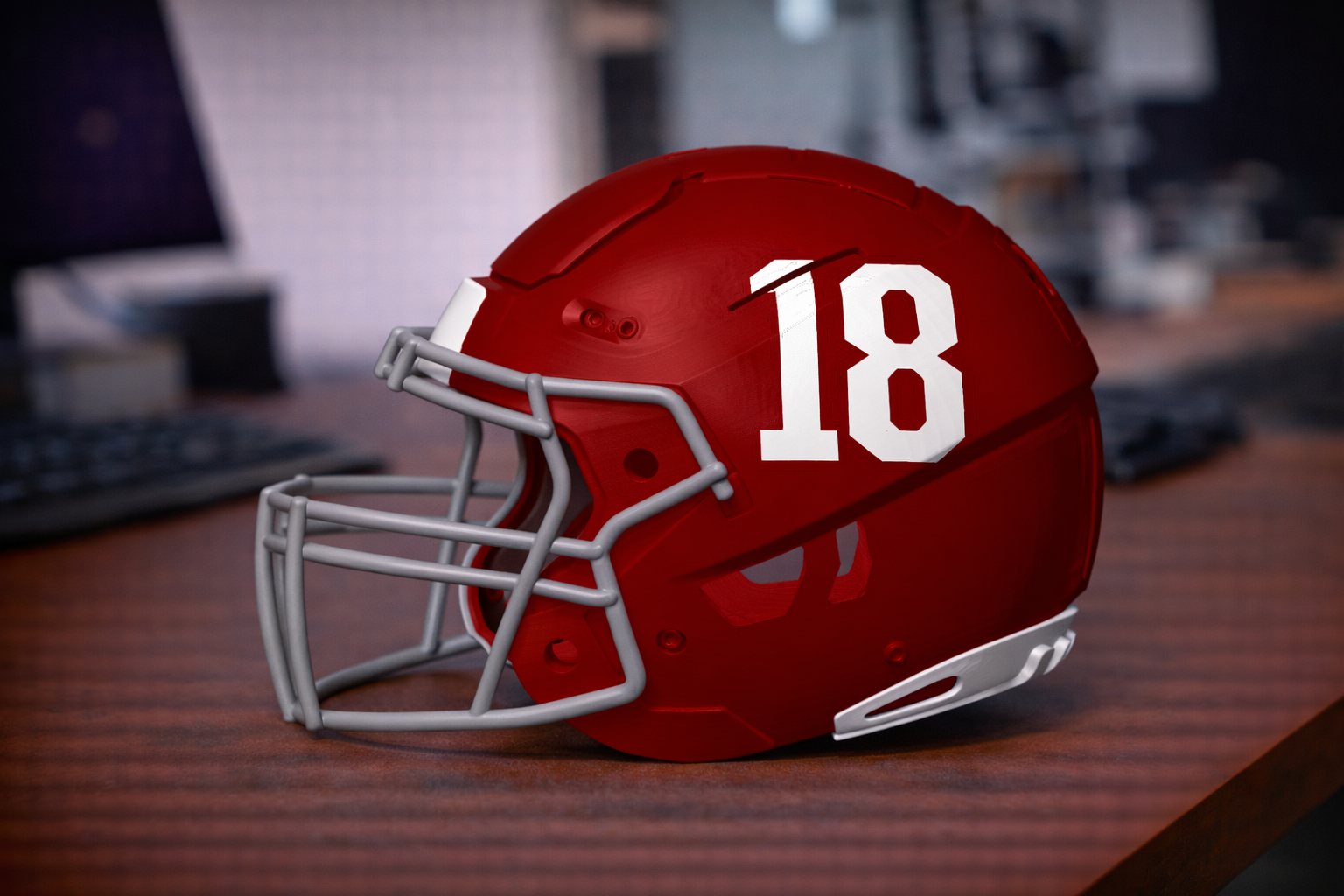 Alabama Crimson Tide Football Helmet - #18 Logo