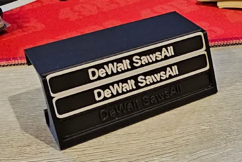 Label Holder for Husky Toolbox - Angled & Removable 3D Printed Labels — thumbnail 2
