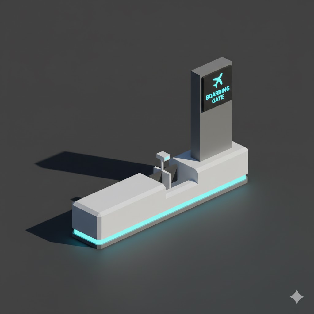 Low Poly Boarding Gate