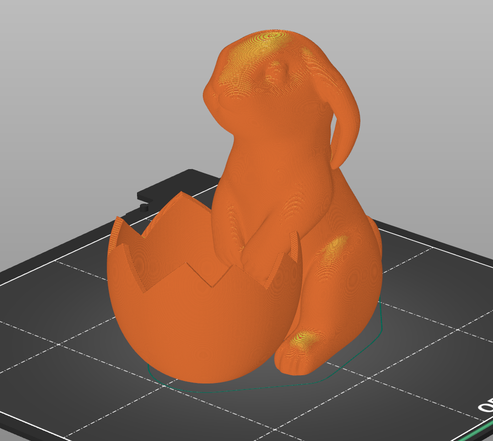 Easter Bunny with Egg No Support — miniatura 18