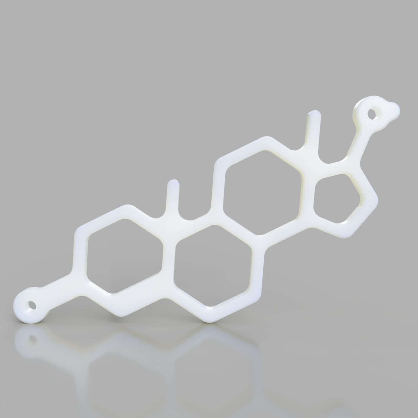 Testosterone Model Keychain