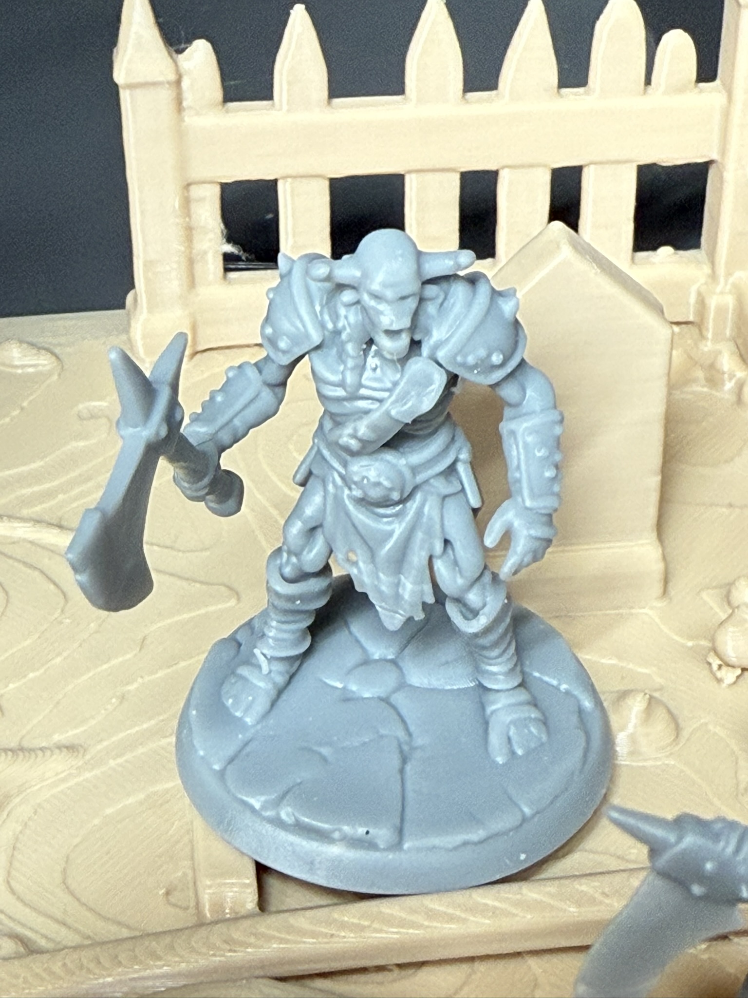 set of Large group of 8 skeletons with a standard-bearer for Dungeons and Dragons, resin only DND