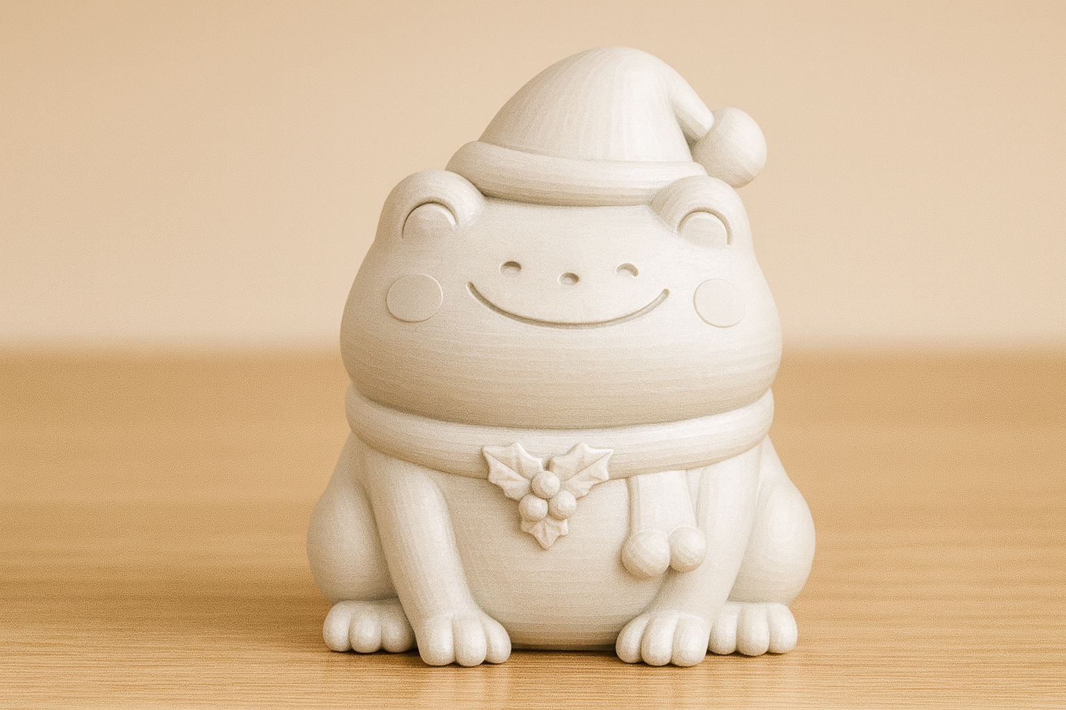 Christmas Frog – Cute Holiday 3D Figurine