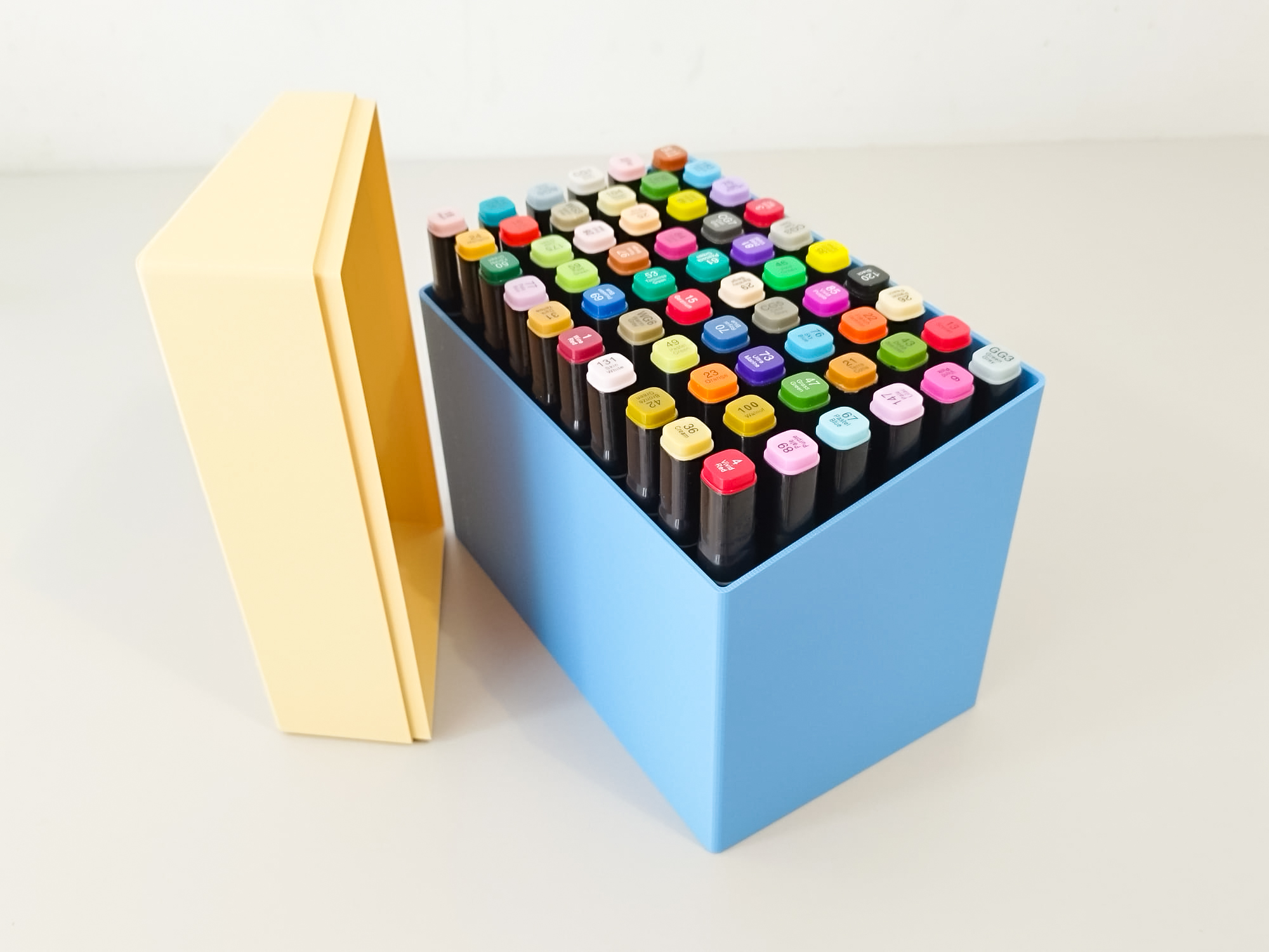 Airtight Lid Marker Pen Organizer 3D model