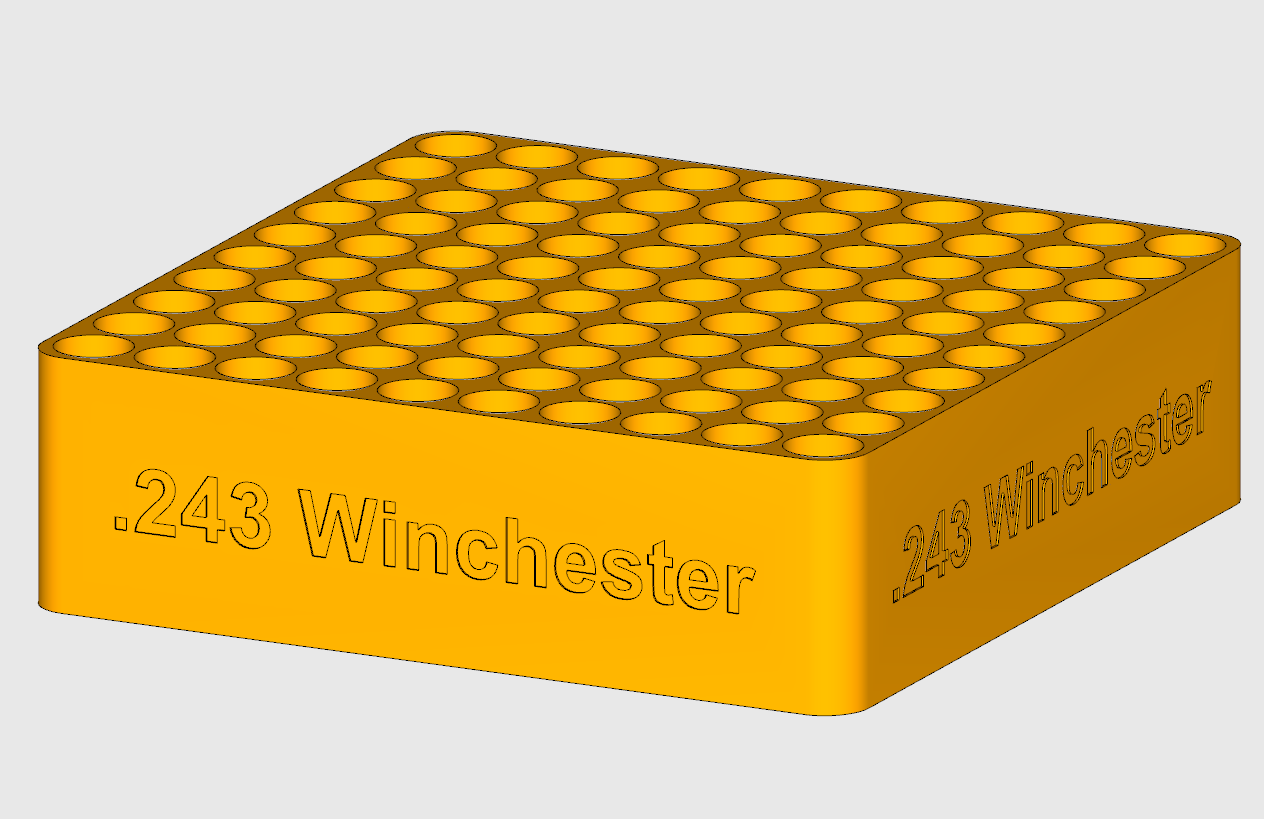 .243 Winchester loading block