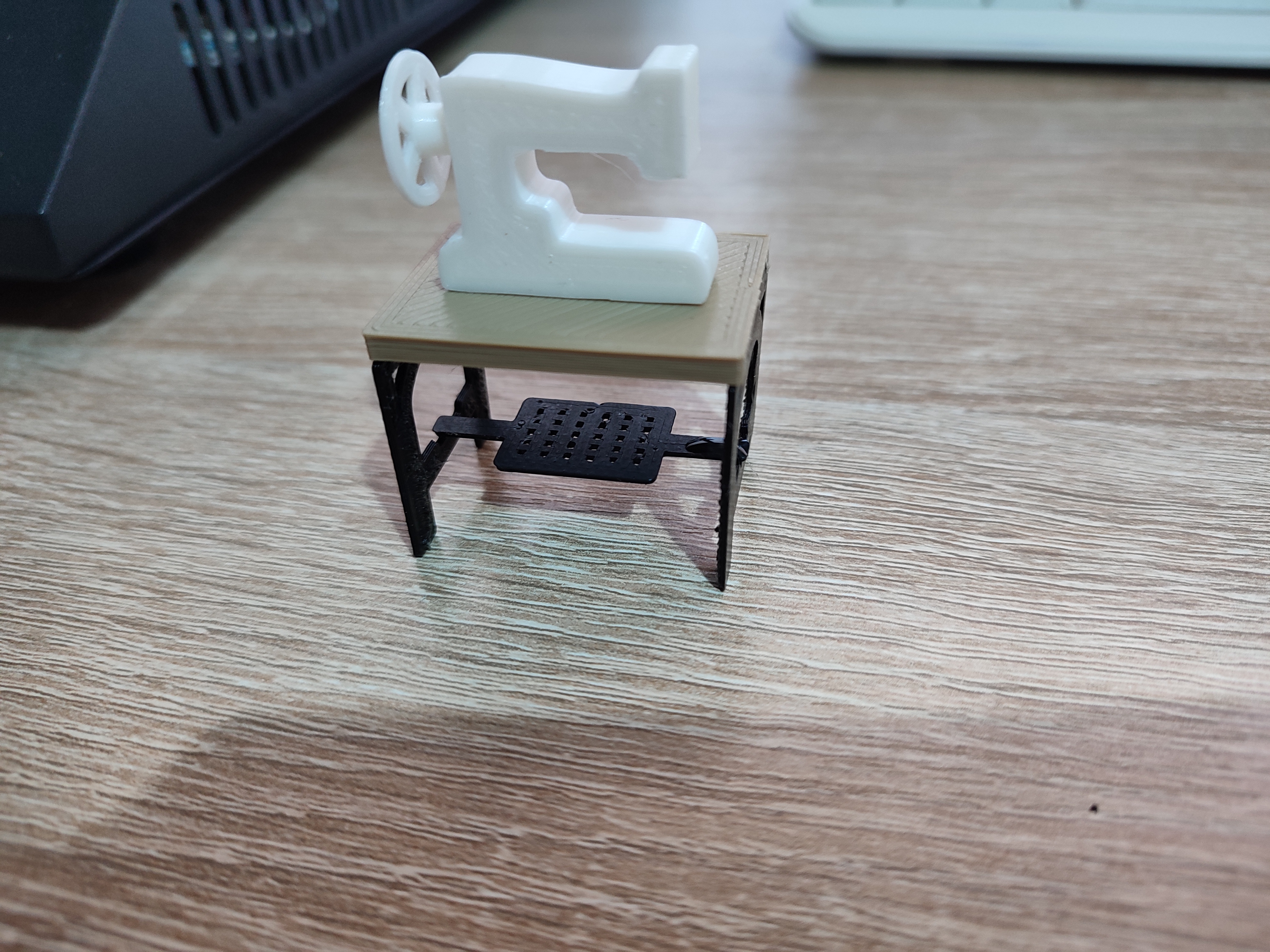 Sewing machine table miniature diorama