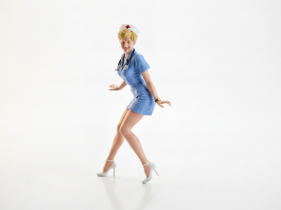 Happy Nurse Figurine Medical Professional 3D Printable