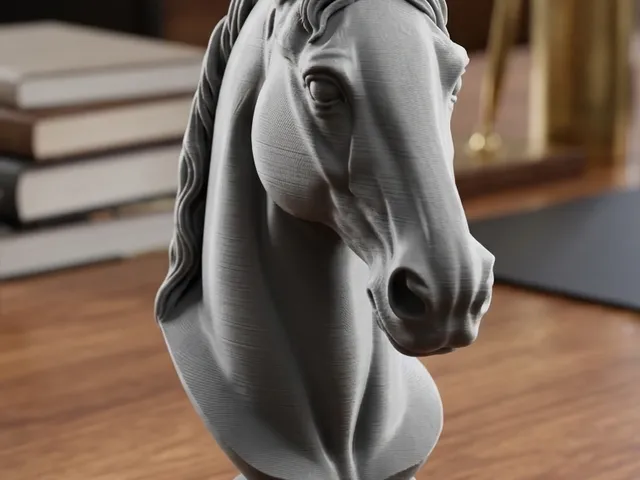 bust horse chess piece