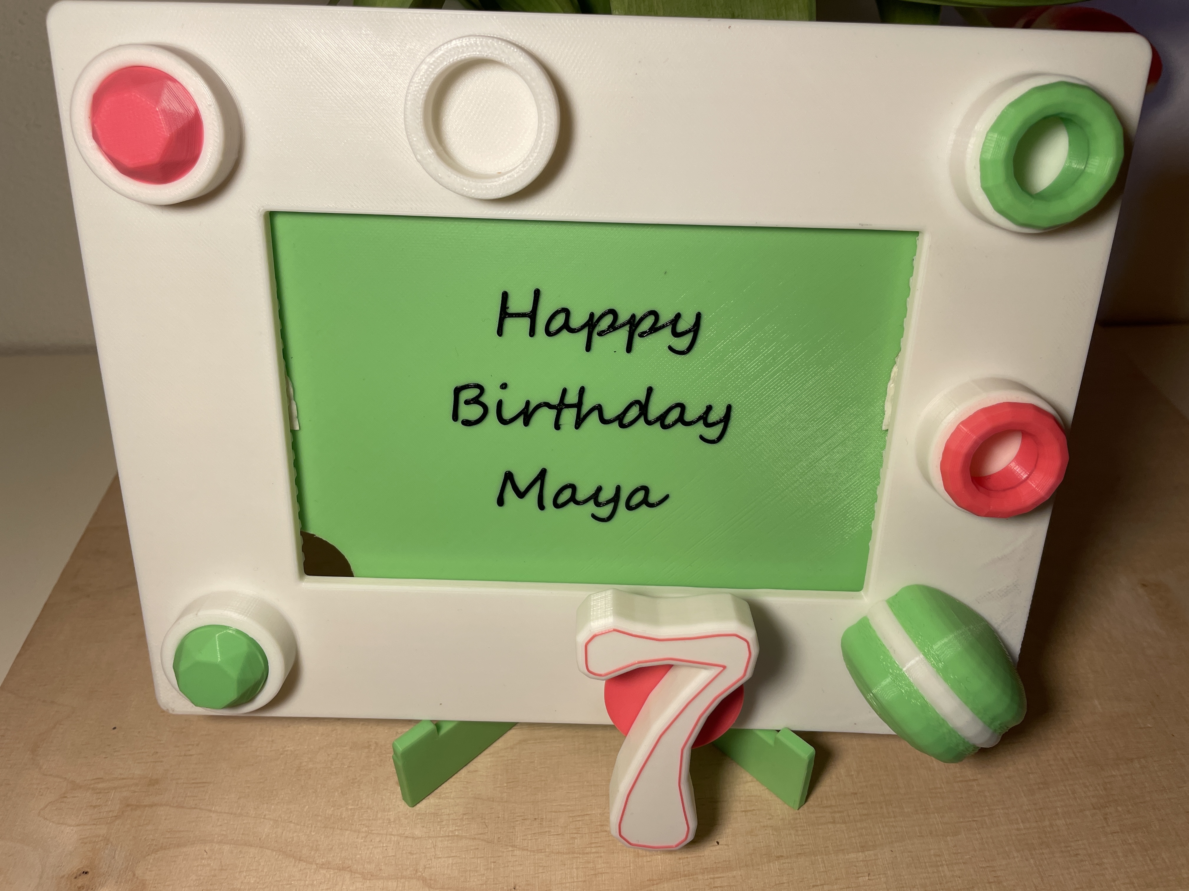 7th birthday bundle for Brick Frame ( Compatible with Lego wreath)
