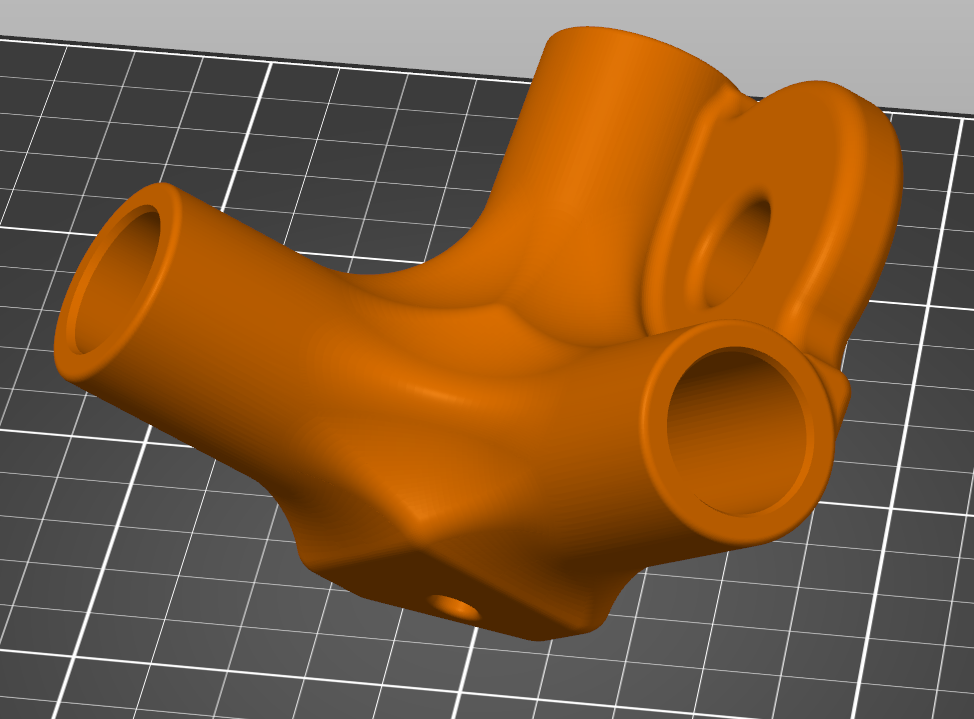 3 armiger 90° Halter für 20mm Rohr mit Boden Montage Punkt