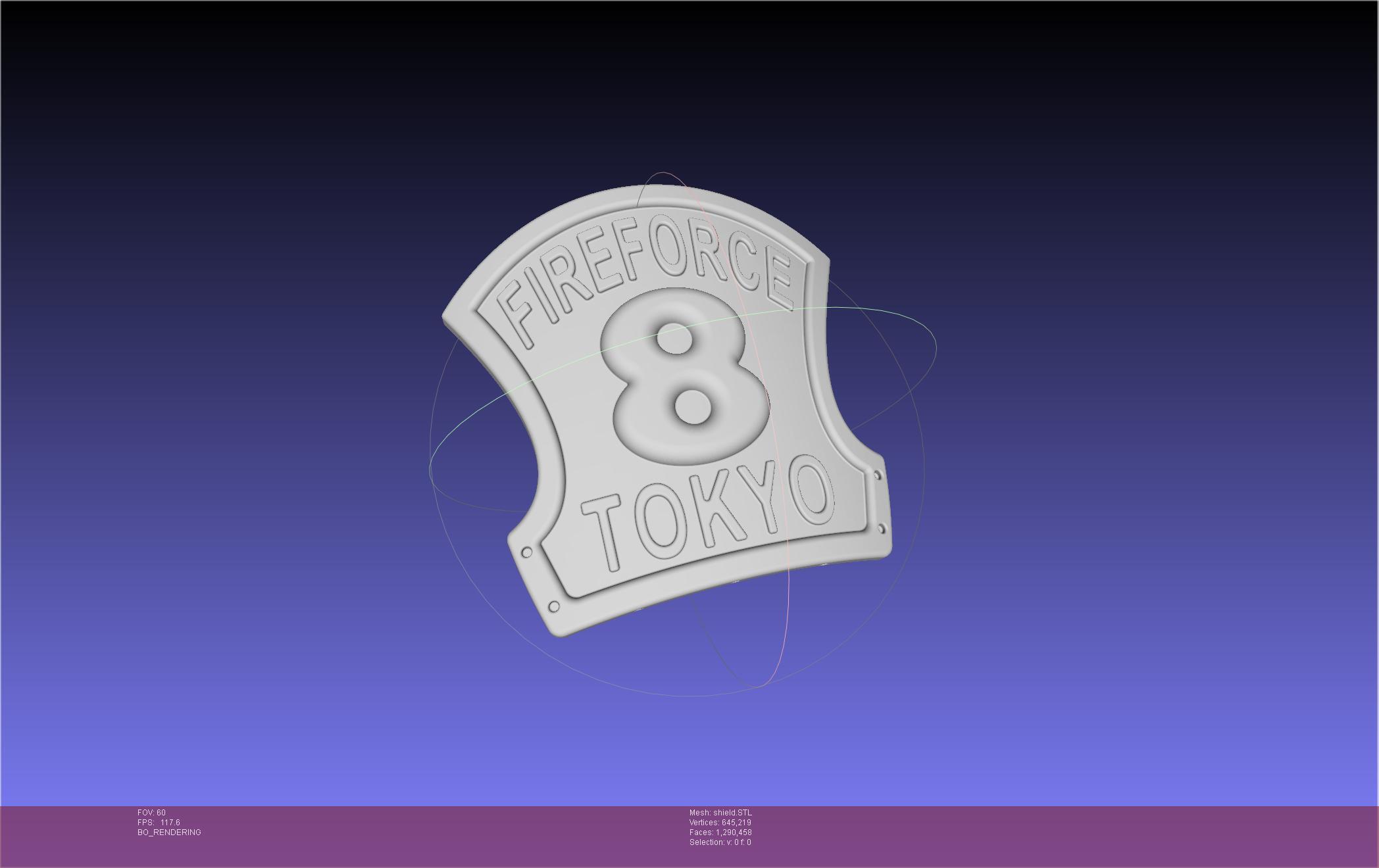 Fire Force Helmet Shield Sign