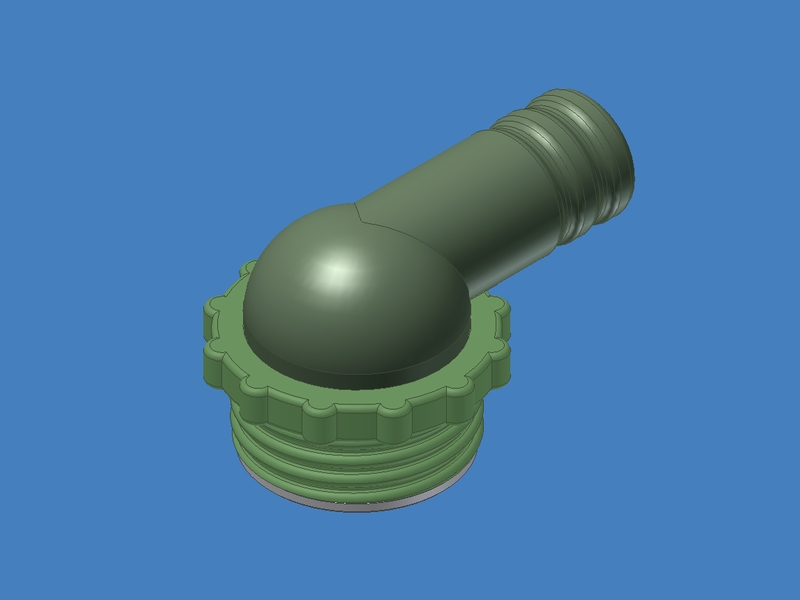 Gasmask Adaptor Nato-RD40-Male 90-degree