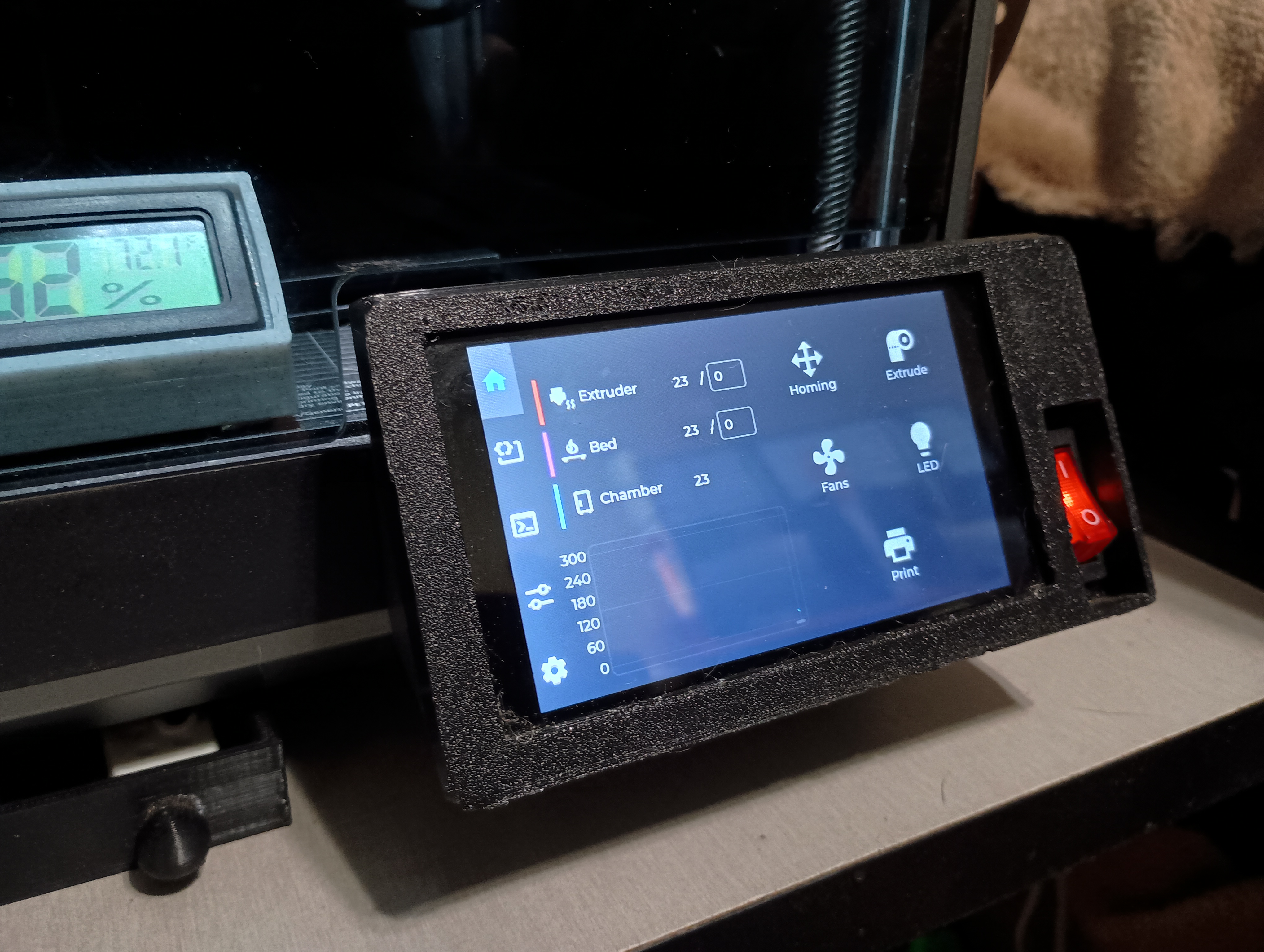 Creality K1 / K1C power switch relocation