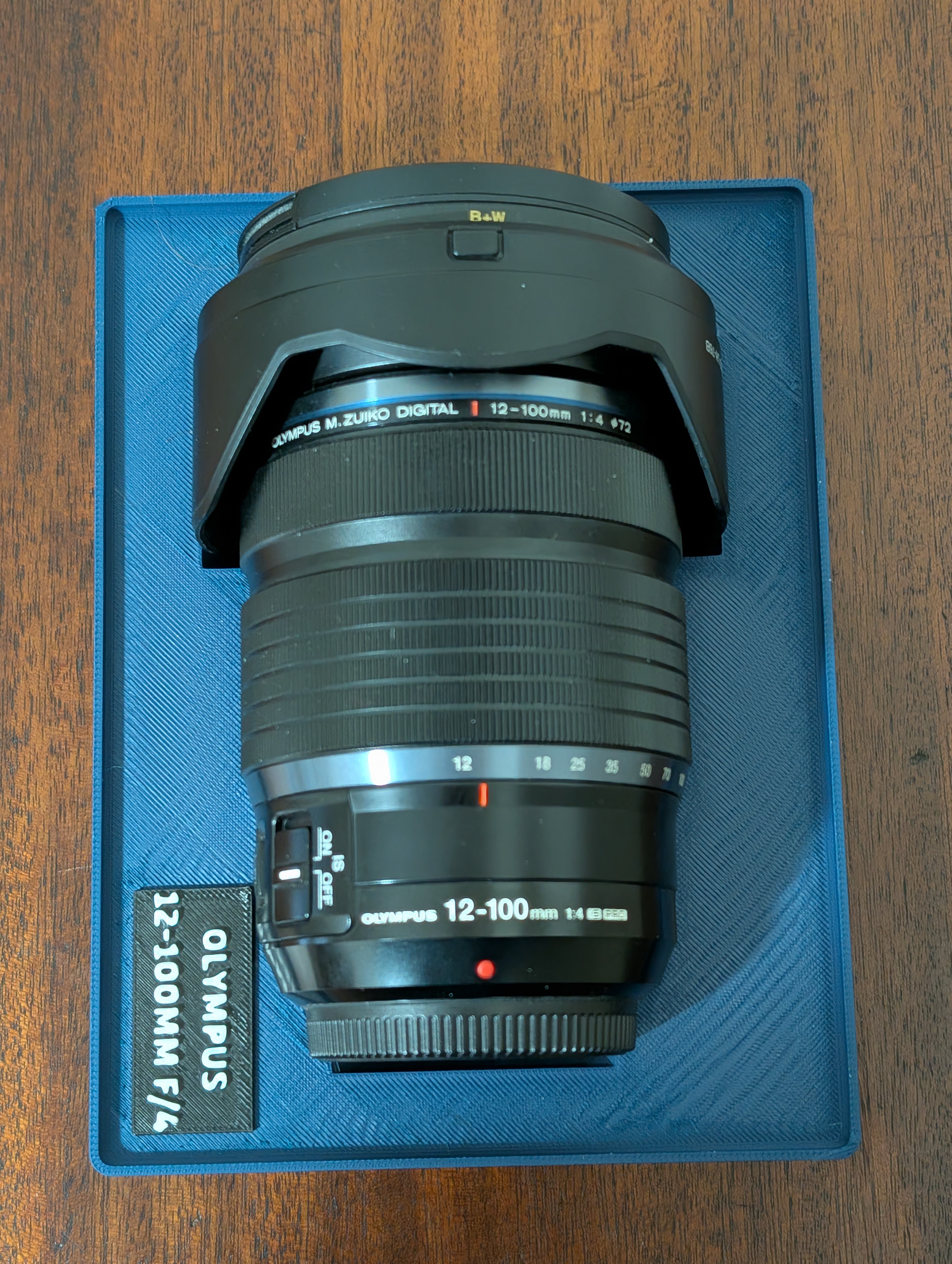 Olympus 12-100mm f/4 lens holder - Gridfinity