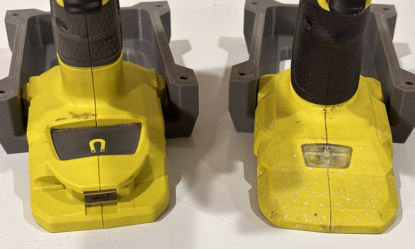 Ryobi One+ Tool Holder, Stretched 10mm, 7mm Wider 3D model thumbnail