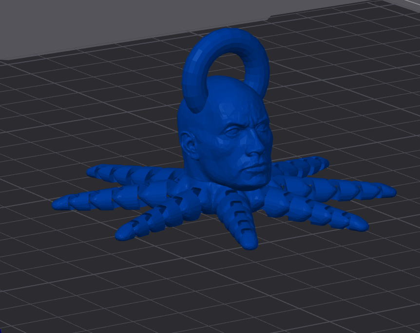 Rocktopus Keychain 3D model thumbnail