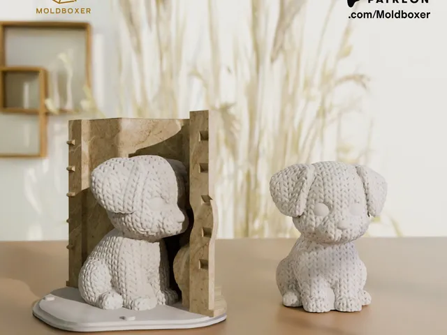 Silicone Mold System - Knitted Dog – Master & Box