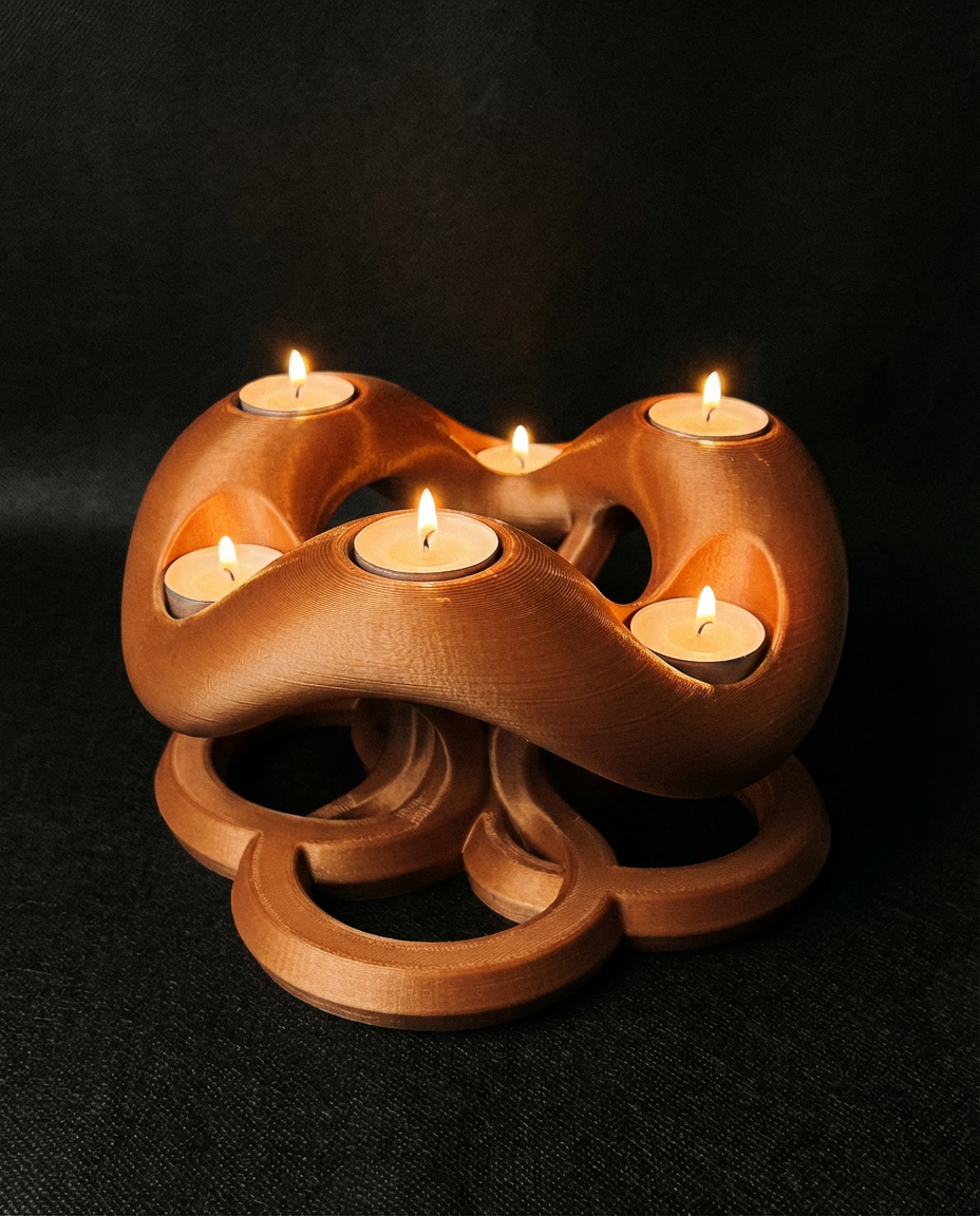 Modern Geometric Candle Holder | Abstract Tealight Stand | Minimalist Home Decor