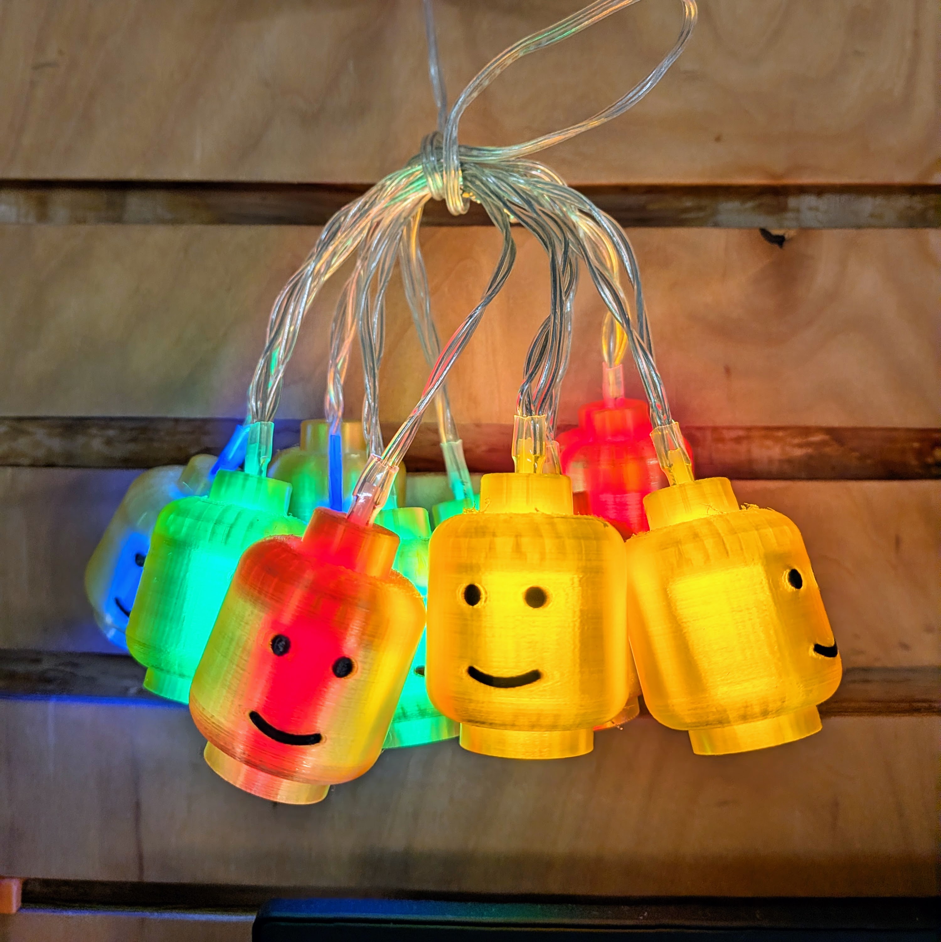 LED Light Cover styled as a LEGO Head