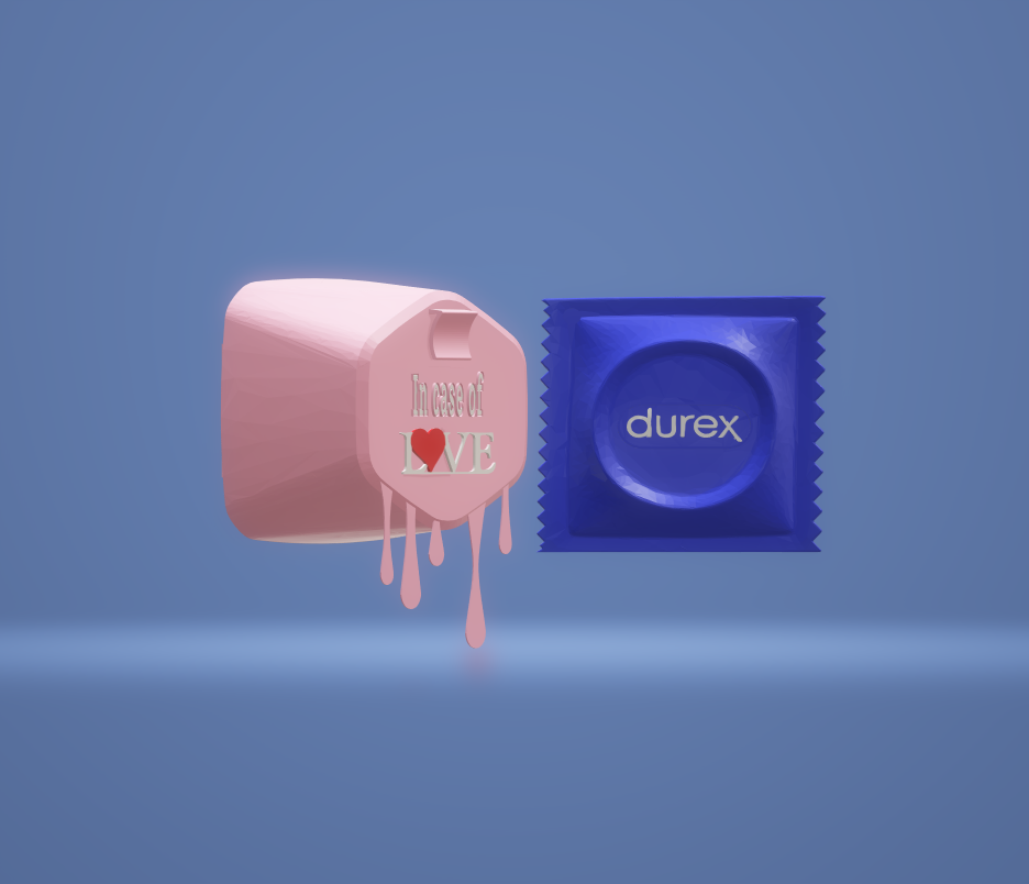 Funny "in case of love" condom holder cover for the Cooler Master Elite Liquid AIO