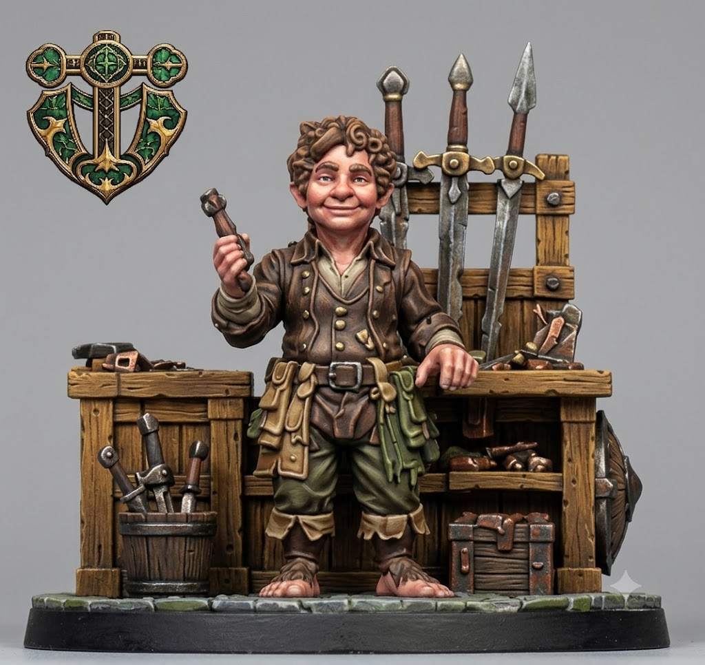 Halfling Weapons Merchant — miniatura 2