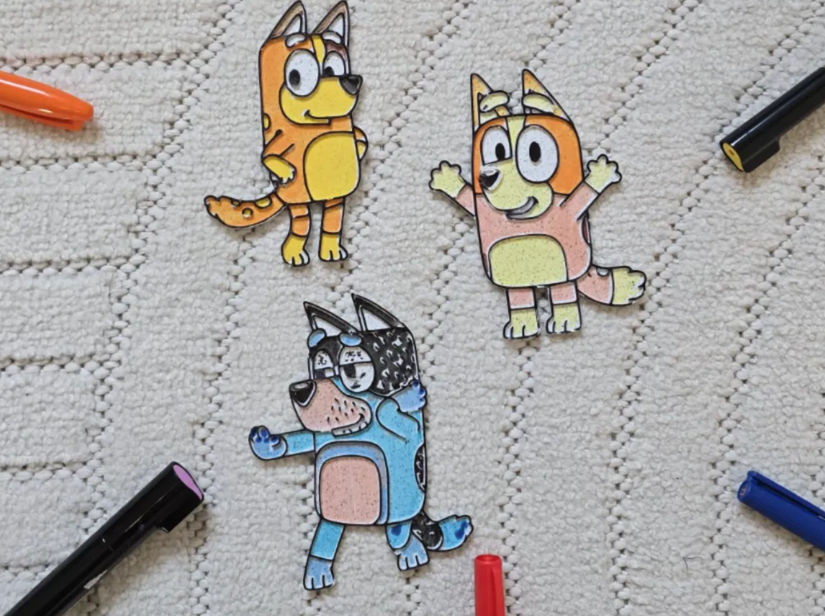 Dad Mom Bingo Bluey Diy Coloring Panel