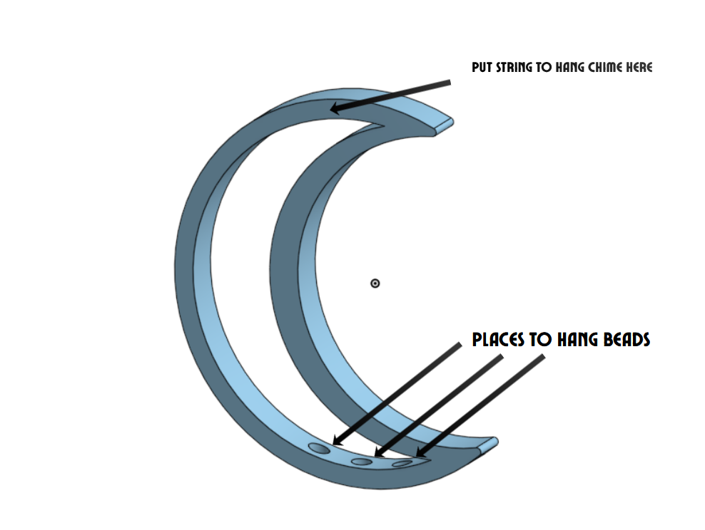 moon wind chime