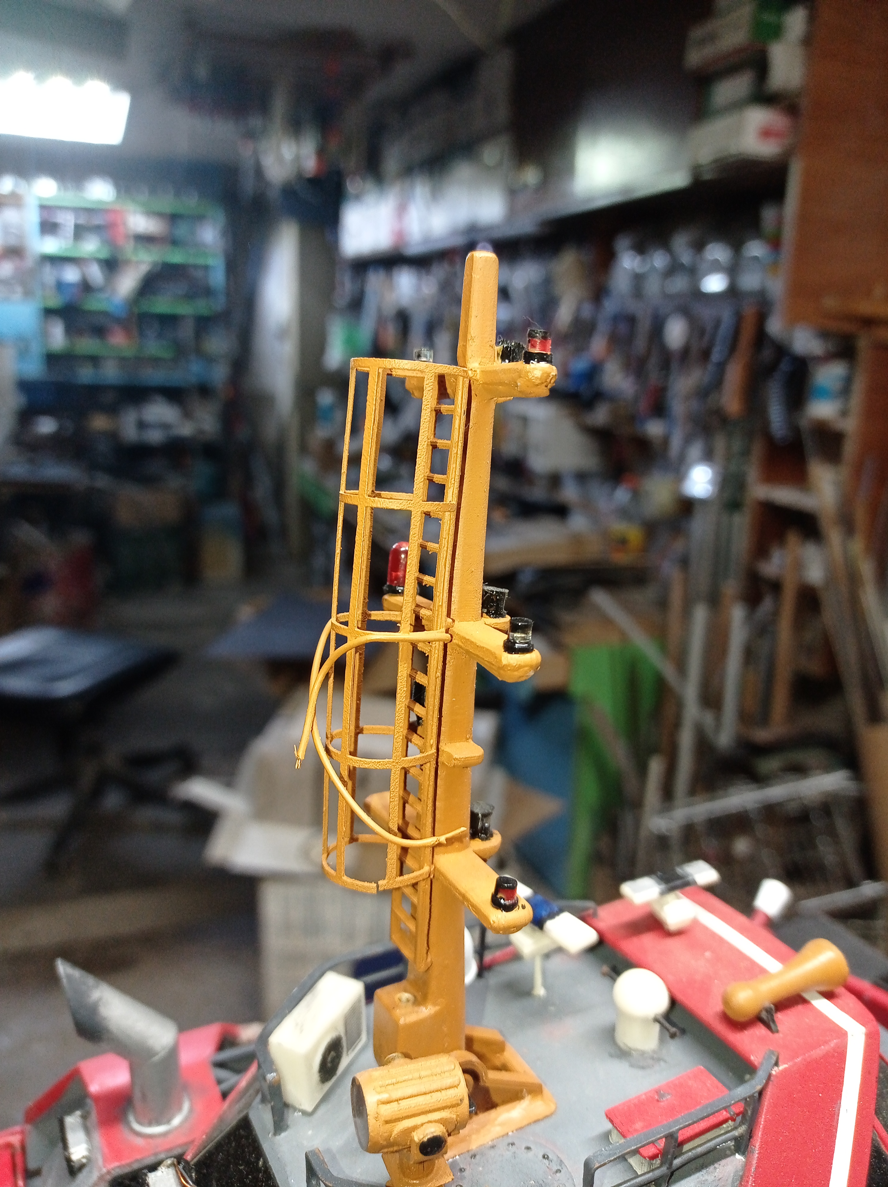 3D model of a mast for an RC tugboat model